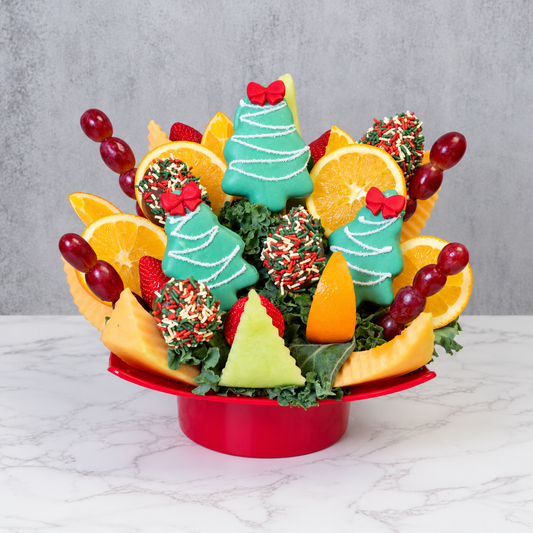 Christmas Tree Fruit Bouquet