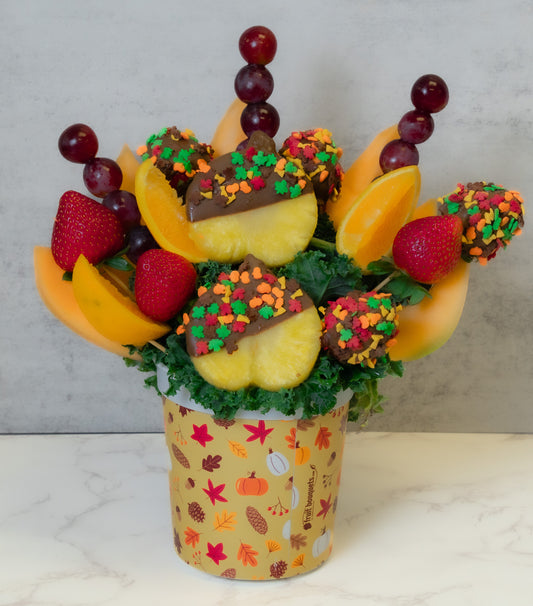 Double Pumpkin Fruit Bouquet